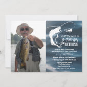 魚釣り退職写真招待状 招待状 (正面)