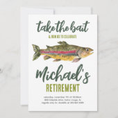 魚釣り退職招待状 – ベイトインベントを取る 招待状 (正面)
