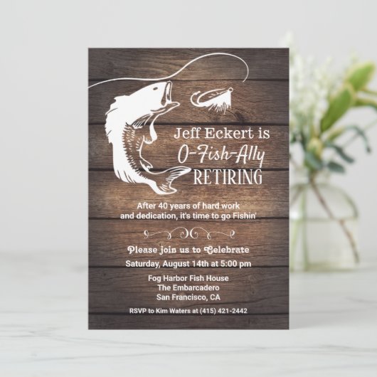魚釣り退職招待状 招待状 (スタンド正面)