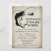 魚釣り退職招待状 招待状 (正面)