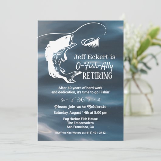 魚釣り退職招待状 招待状 (スタンド正面)