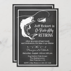 魚釣り退職招待状 招待状