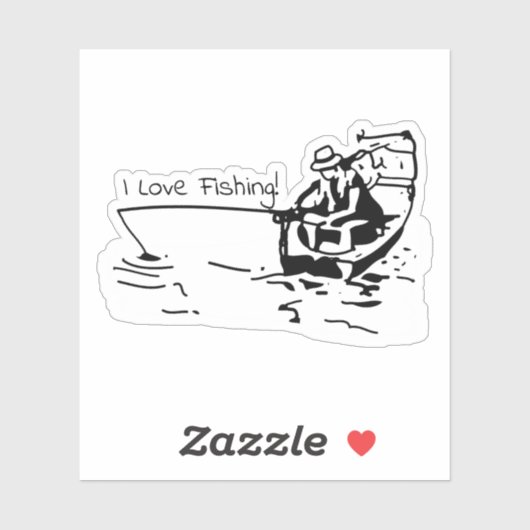 魚釣り週間 – 私は魚釣り! シール (シート)