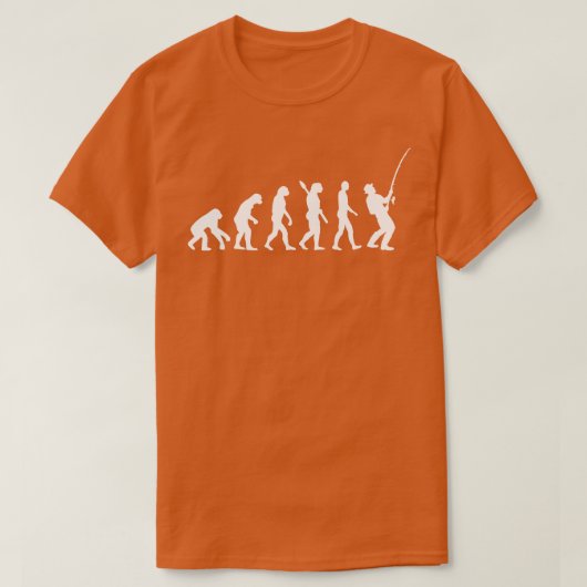 魚釣り進化 Tシャツ (デザイン正面)