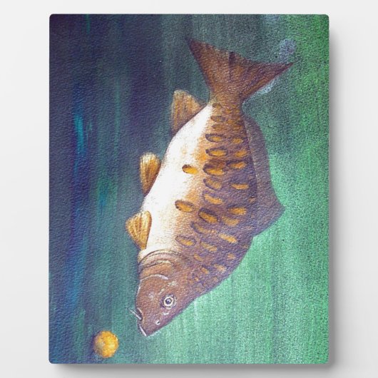 魚釣り鏡鯉 フォトプラーク (正面)