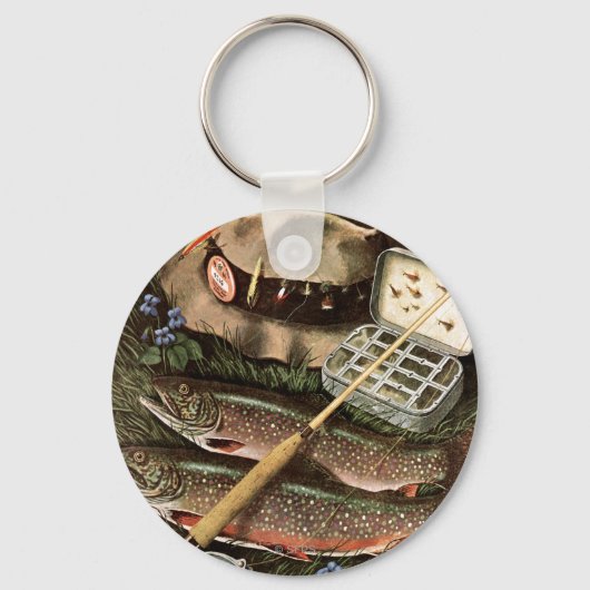 魚釣り静止期 キーホルダー (正面)