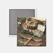 魚釣り静止期 マグネット (正面/裏面)