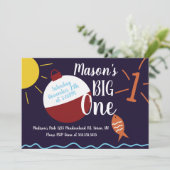 魚釣り餌パーティー旋回一魚海誕生日 招待状 (スタンド正面)