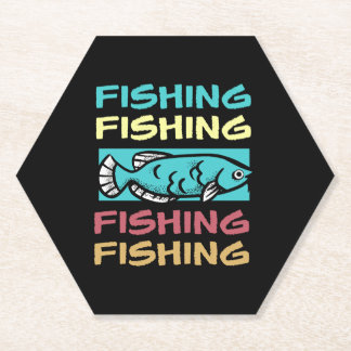 魚釣り魚釣り魚魚海ボート贈り物 ペーパーコースター
