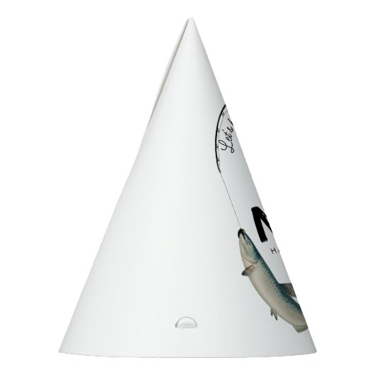 魚釣り魚類テーマリールおもしろい子供の誕生日パーティー パーティーハット (左)