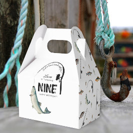 魚釣り魚類テーマリールおもしろい子供の誕生日パーティー フェイバーボックス