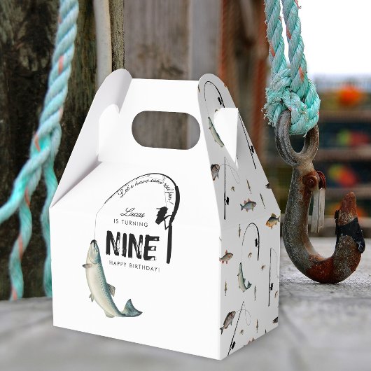 魚釣り魚類テーマリールおもしろい子供の誕生日パーティー フェイバーボックス