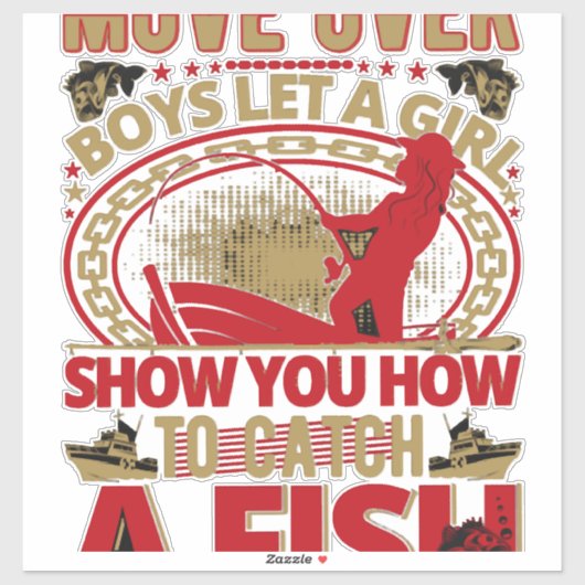 魚釣り魚 シール (シート)