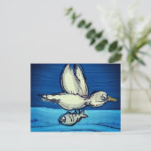 魚釣り鳥 ポストカード (スタンド正面)