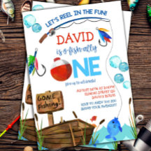 魚釣り1歳の誕生日ボーイO-fish-ally