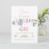 魚釣り1歳の誕生日O-Fish-Ally One誕生日 招待状 (スタンド正面)