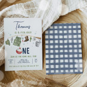 魚釣り1歳の誕生日O-Fish-Ally One誕生日 招待状