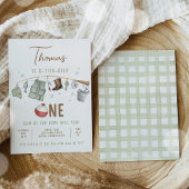 魚釣り1歳の誕生日O-Fish-Ally One誕生日 招待状