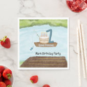 魚釣り1歳 スタンダードランチョンナプキン (インサイチュ)