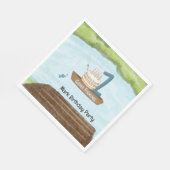 魚釣り1歳 スタンダードランチョンナプキン (角)