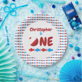 魚釣り1歳 ペーパープレート