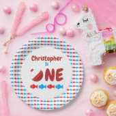 魚釣り1歳 ペーパープレート (パーティー)