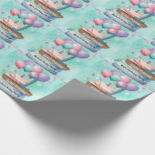 魚釣り1歳 ラッピングペーパー (角)