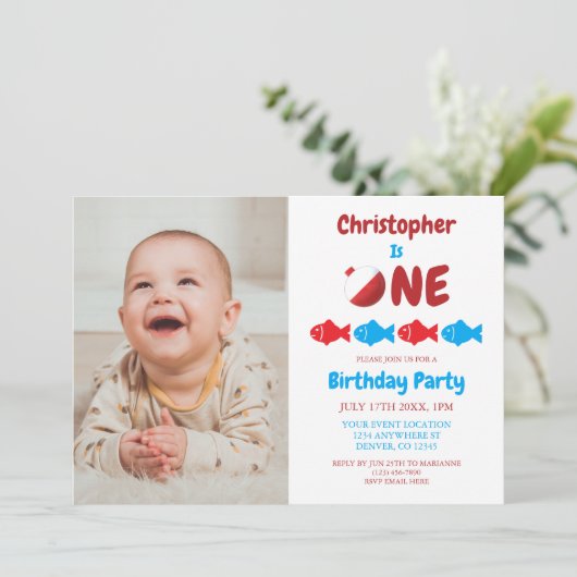 魚釣り1歳 招待状 (スタンド正面)