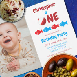 魚釣り1歳 招待状