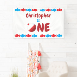 魚釣り1歳 横断幕