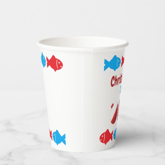魚釣り1歳 紙コップ (右)