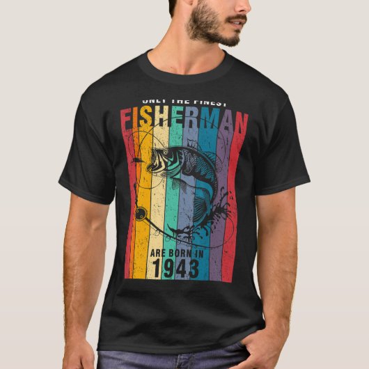 魚釣り1943年79歳誕生日96歳の漁師 Tシャツ (正面)