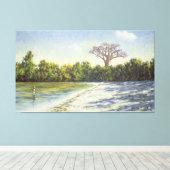 魚釣り1996年 キャンバスプリント (インサイチュ (ウッドフロア))