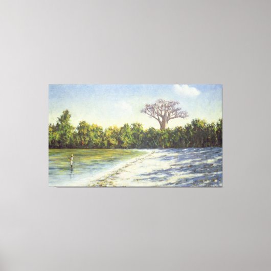 魚釣り1996年 キャンバスプリント (正面)