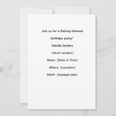 魚釣り1st誕生日招待状リトルアングラーズ 招待状 (裏面)
