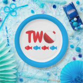 魚釣り2歳の誕生日 ペーパープレート (パーティー)