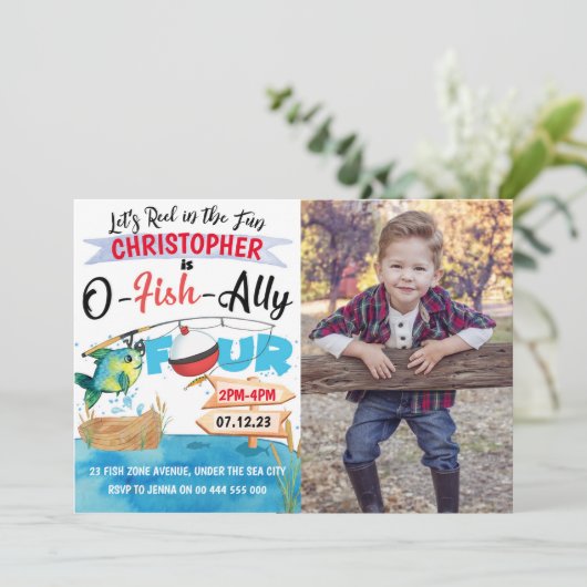 魚釣り4th誕生日O-Fish-Ally 4写真 招待状 (スタンド正面)
