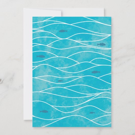 魚釣り4th誕生日O-Fish-Ally 4写真 招待状 (裏面)