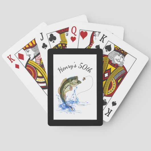 魚釣り50th誕生日パーティー トランプ (裏面)