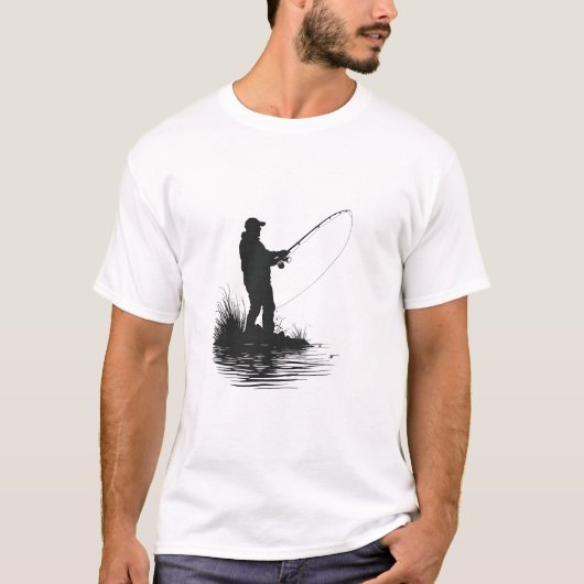 魚釣り-くつろぎオーバーフィッシュ Tシャツ (正面)