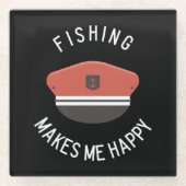 魚釣り ガラスコースター (正面)