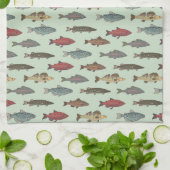 魚釣り キッチンタオル (折り畳み)