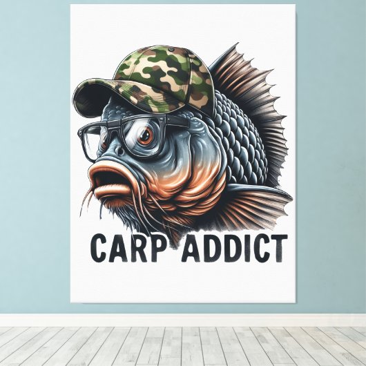 魚釣り キャンバスプリント (インサイチュ (ウッドフロア))