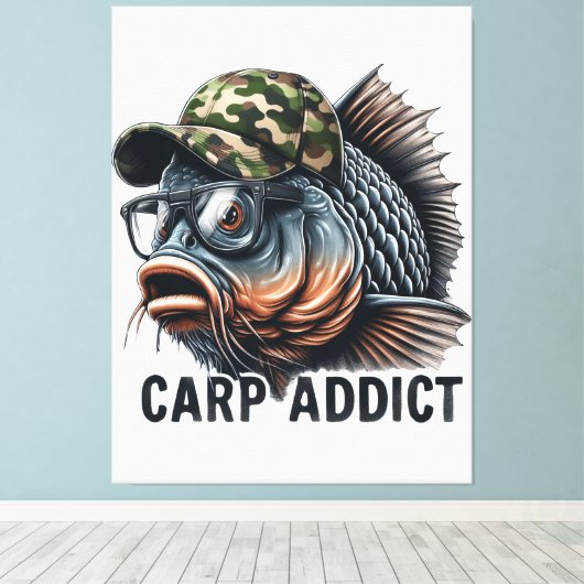 魚釣り キャンバスプリント (インサイチュ (ウッドフロア))