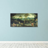 魚釣り キャンバスプリント (インサイチュ (ウッドフロア))