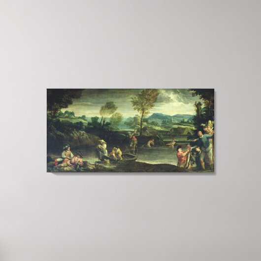 魚釣り キャンバスプリント (正面)