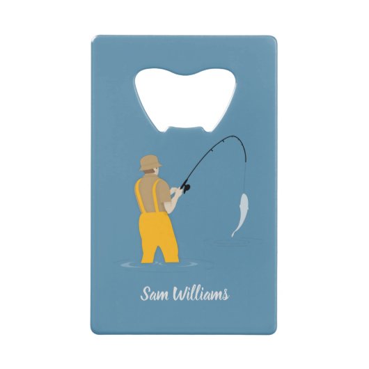 魚釣り クレジットカード栓抜き (正面)