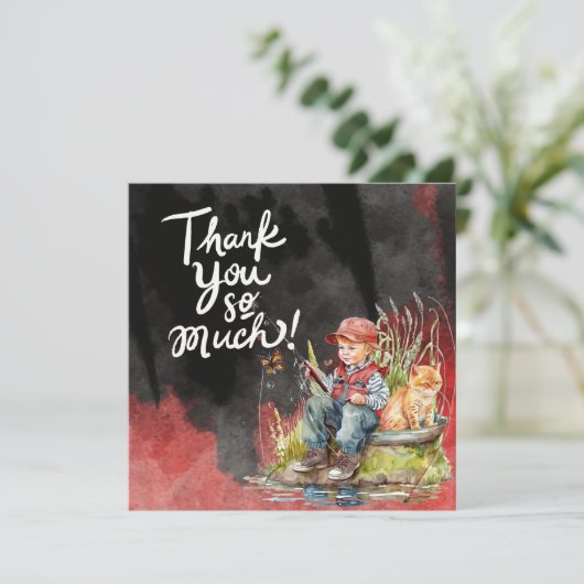 魚釣り サンキューカード (スタンド正面)