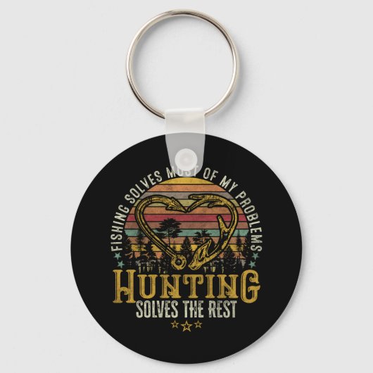 魚釣り&シェッドハンターアントラーエルクディアー狩り キーホルダー (正面)