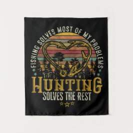 魚釣り&シェッドハンターアントラーエルクディアー狩り タペストリー